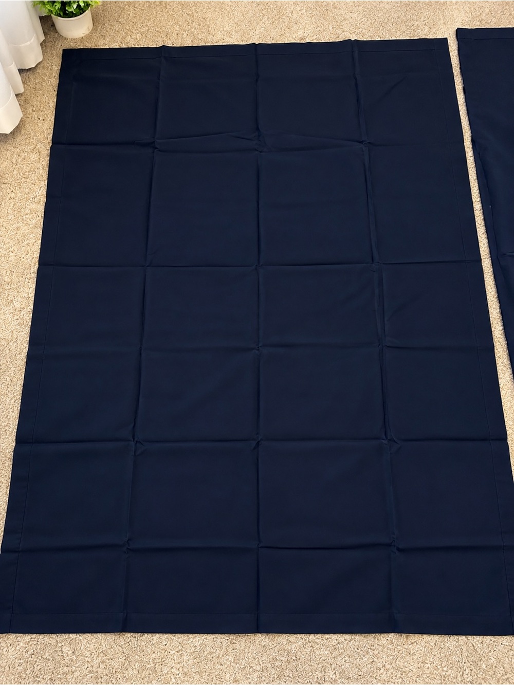 Crate&Barrel Navy Quilted Window Panel ( 2 of them )